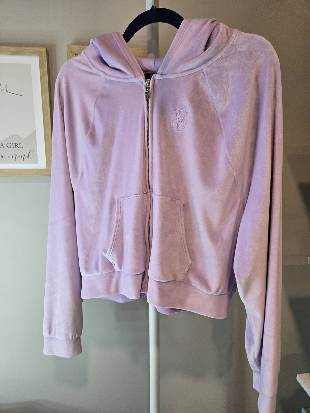 Victoria's Secret Lavender Velour Zip Hoodie